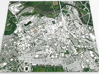 Cityscape Preston Great Britain 3D model