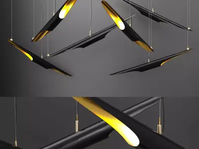 Chandelier Coltrane BLACK 3D model