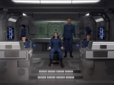 StarGate F-304 Daedalus Battlecruiser Bridge 3D model