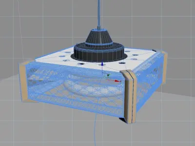 Japanese old Ceiling light 3D model