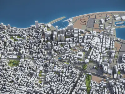 Beirut - City 3D Model Low-poly 3D model