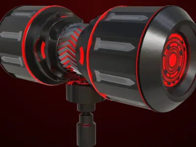 5 Sci Fi Battle Hammers All PBR Unity UE Textures 3D Model Pack