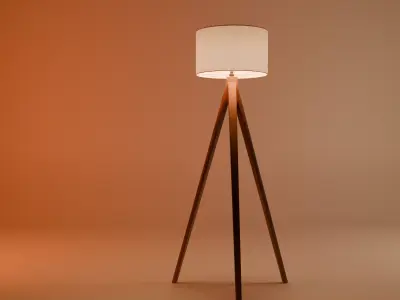 Modern Tripod Floor Lamp Free 3D model