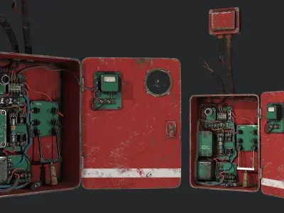 Fuse Box Low-poly 3D model