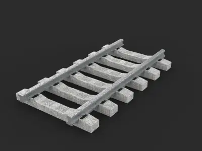 Railway track 3D model buy