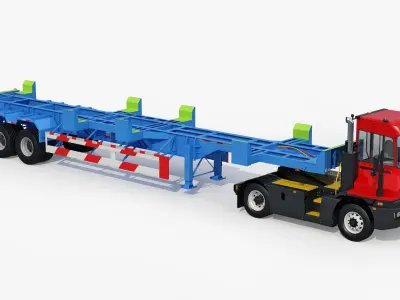  Kalmar T2 Terminal Tractor and Container Trailer 