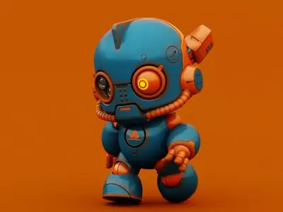 ROBO G-9  Rigged for Unreal Engine - Unity - MIXAMO 3D model