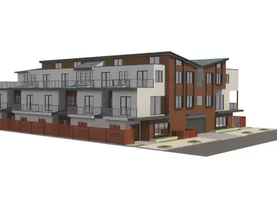 Apartment Building 11 3D model purchase