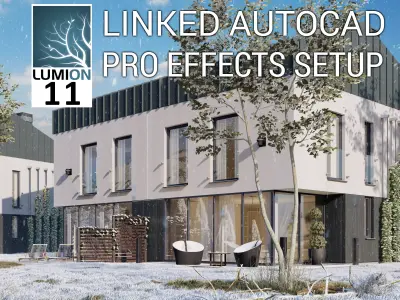 Lumion 11 Exterior Winter House 06 Scene Low-poly 3D model