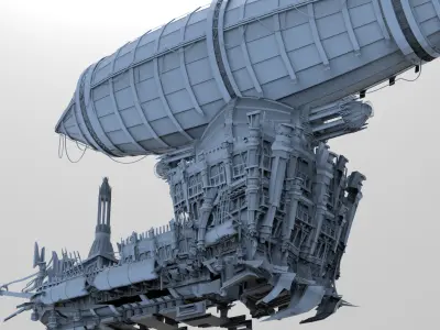 Sinbad The explorer airship  3D model