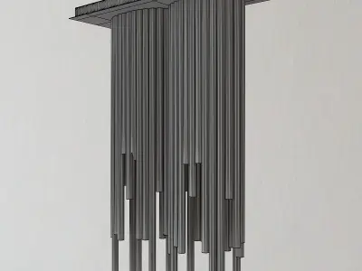 Diorite modern light fixture made of glass and metal 3D model