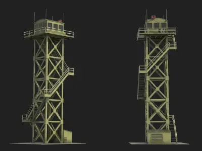 Watchtowers v3 Low-poly 3D model