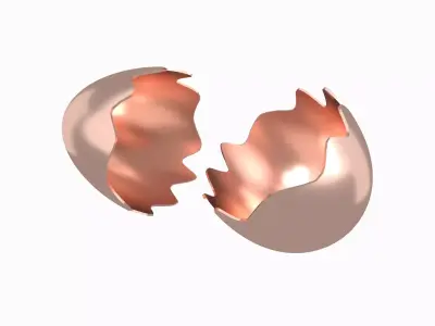 Egg Shell v1 007 Low-poly 3D model