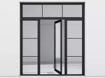 Aluminium door 207 3D model