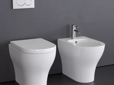 Ceramica Cielo Enjoy bidet and toilet 3D model