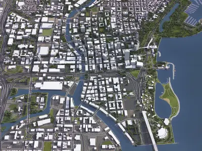 Milwaukee - 3D City Model Low-poly 3D model