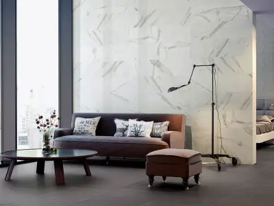 Soft Vein White Marble  Texture