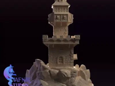 MEDIEVAL TOWER - TABLETOP 3D print model