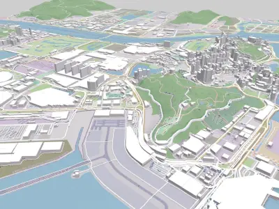 Cityscape Makau China 3D model