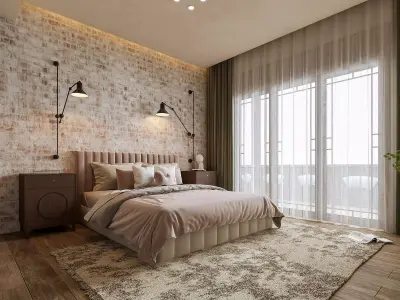 bedroom Industrial style 3D model