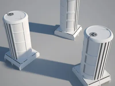 Industrial Building 02 Low-poly 3D model purchase