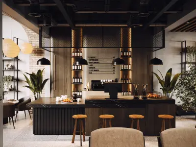 Coffee shop Design 001 3D model