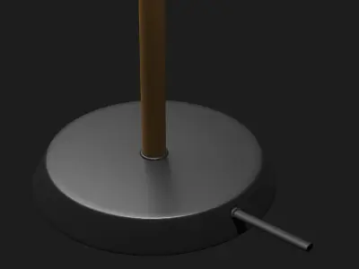 Black Metal Lamp Free 3D model