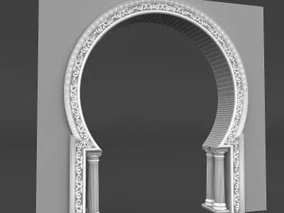 classic patterned door 05 3D model