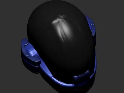 High quality scifi helmet high poly sculpt 3d printable 3D model buy