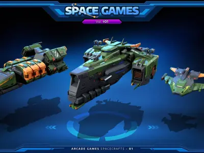 SPACE Games Vol-01  Low-poly 3D model