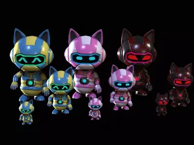 Minirobotic2Pack4 Low-poly 3D model