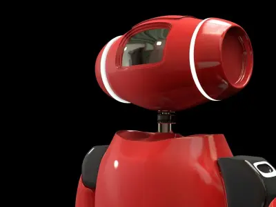 Scifi Cartoon Robot With Armour 3d model Low-poly 3D model