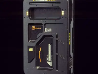 Scifi Spacestation Door 3D Model 3D model