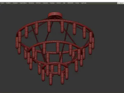 Maynor Candles Chandelier Low-poly 3D model