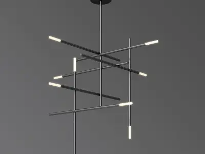 Kitami Suspension Medium Pendant 3D model