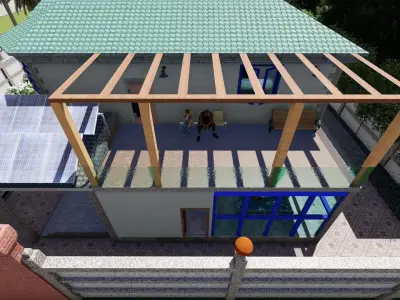 two floors  big house  3D model