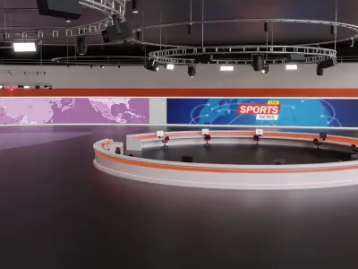 TV Studio News 3D model