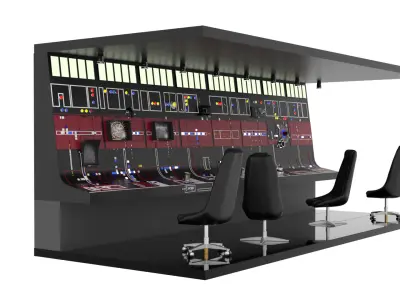 Set 3c - Control Panels Wall straight 1-12 scale Blackseries 3D print model