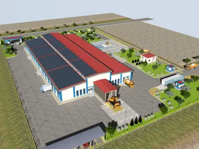 Salt factory 3D Max 3D model