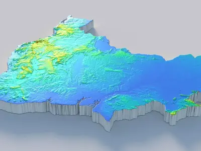 Brazil Country Terrain 3D model