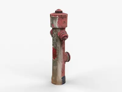 Fire Hydrant 1 Low-poly 3D model