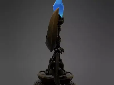 Twin Dragon Crystal 3D model