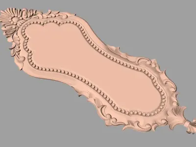 Door flower relief model STL format for CNC carving E495 3D model