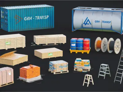  Construction Props Collection GameReady LODs 