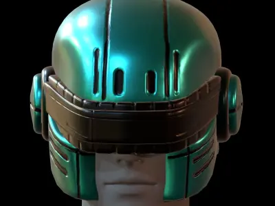 Gas mask helmet 3d model scifi Low-poly  3D model buy