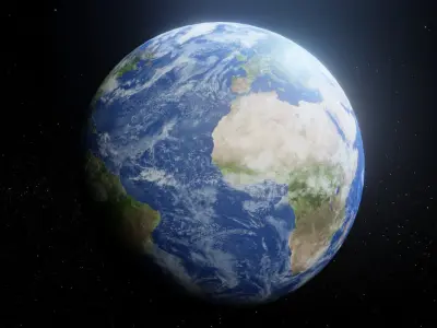 Photorealistic Solar System 8k Textures 3D Model Low-poly 3D model