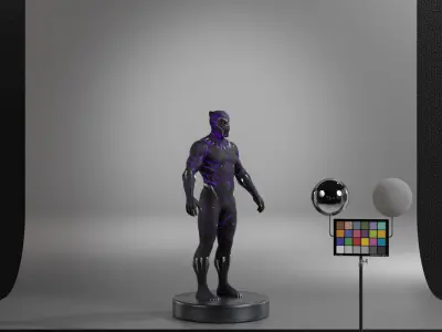 Black Panther - T Challa Low-poly 3D model