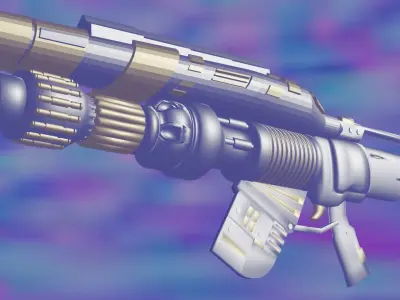sci-fi weapon 3D model
