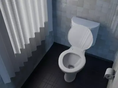 Simple Washroom and  Low-poly 3D model
