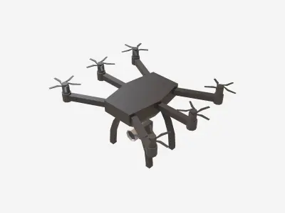 Cartoon Drone V1 002 Low-poly 3D model